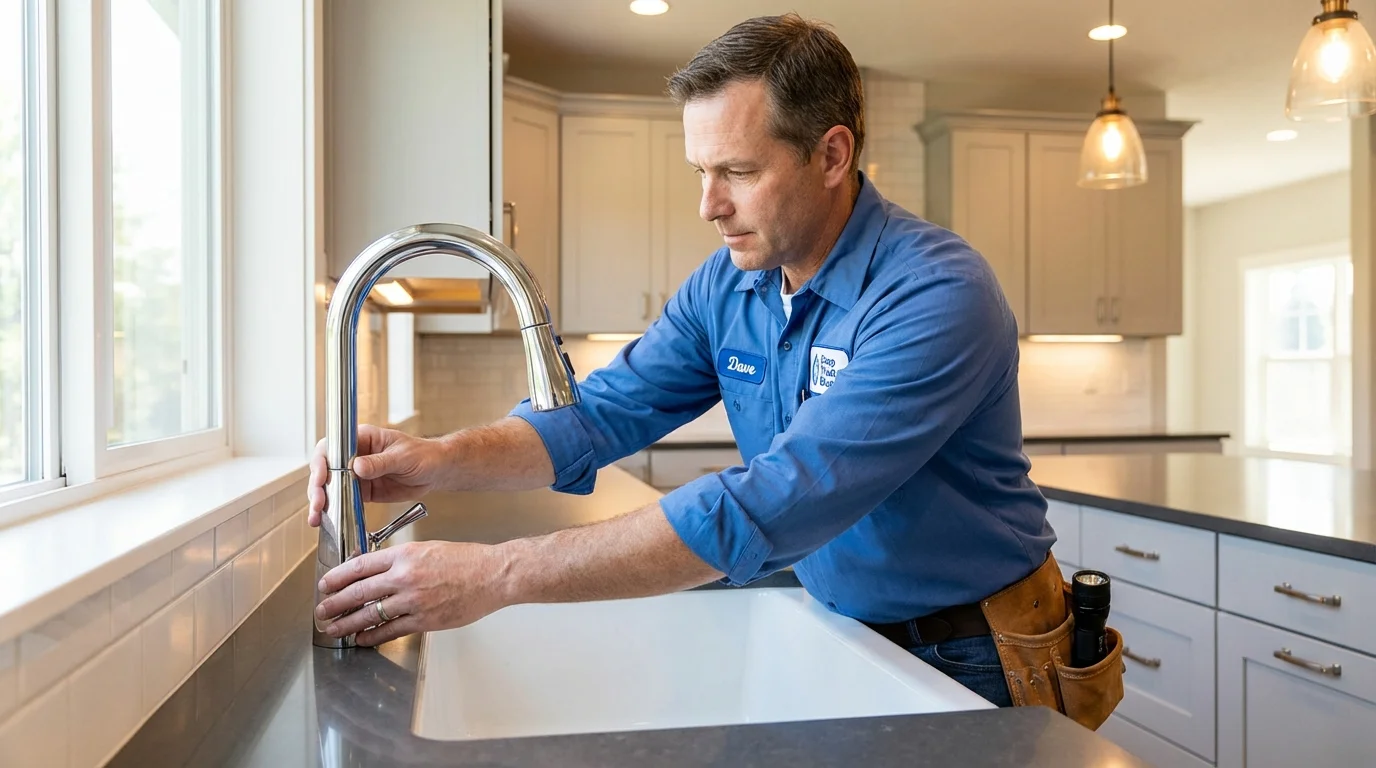 Kitchen faucet installation by Johns Plumbing LLC in Poland